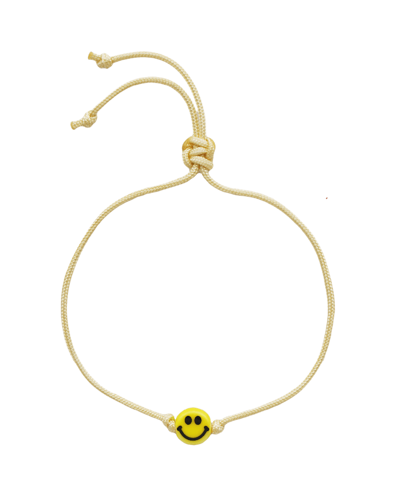 Smiley armbånd, creme