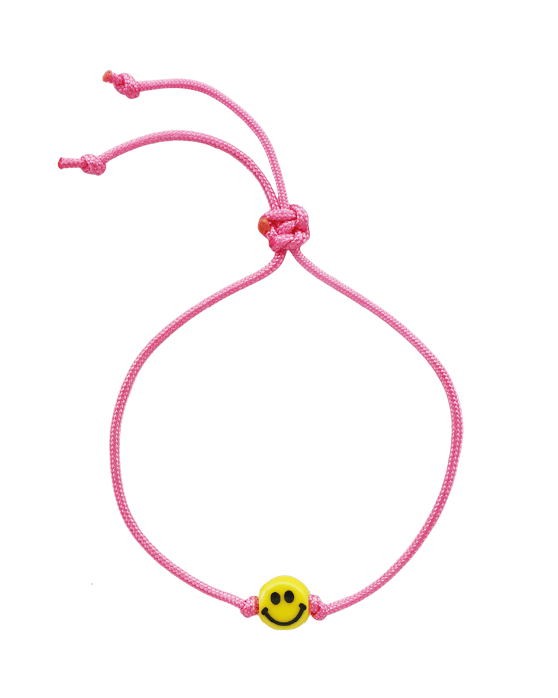 Smiley armbånd, pink
