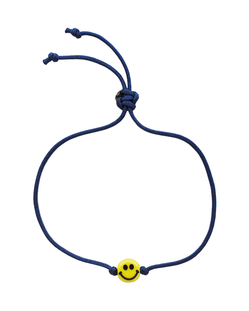 Smiley armbånd, blå