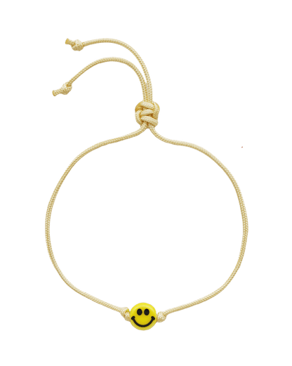 Smiley armbånd, creme