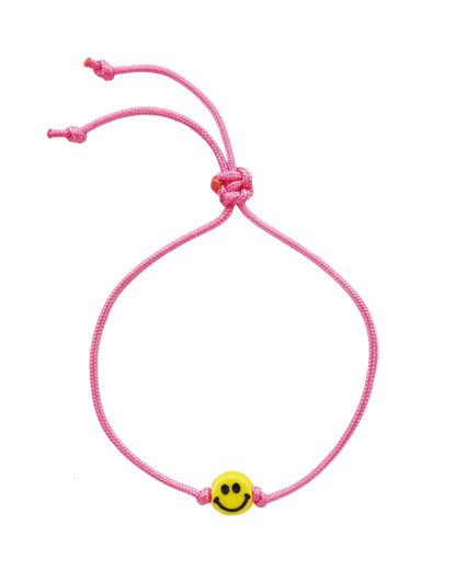 Smiley armbånd, pink